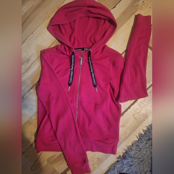 Calvin Klein Performance Fuchsia Zip-Up Hoodie NWOT - Picture 1 of 4